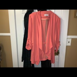 NWT CALVIN KLEIN woman’s jacket.  3/4 length sleeve.  Size 2X.